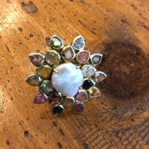 Pave and Tourmaline Ring